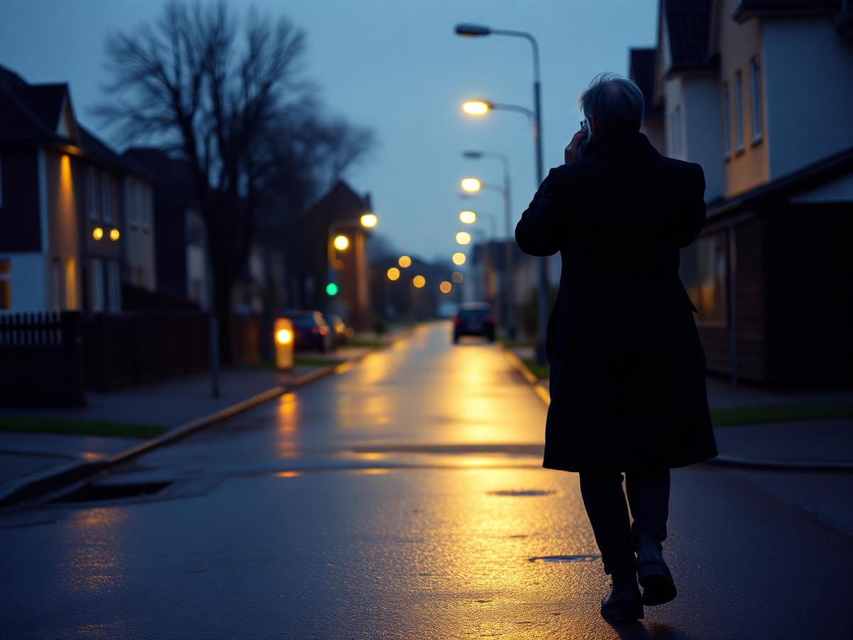 Woonkamer bij avondlicht
