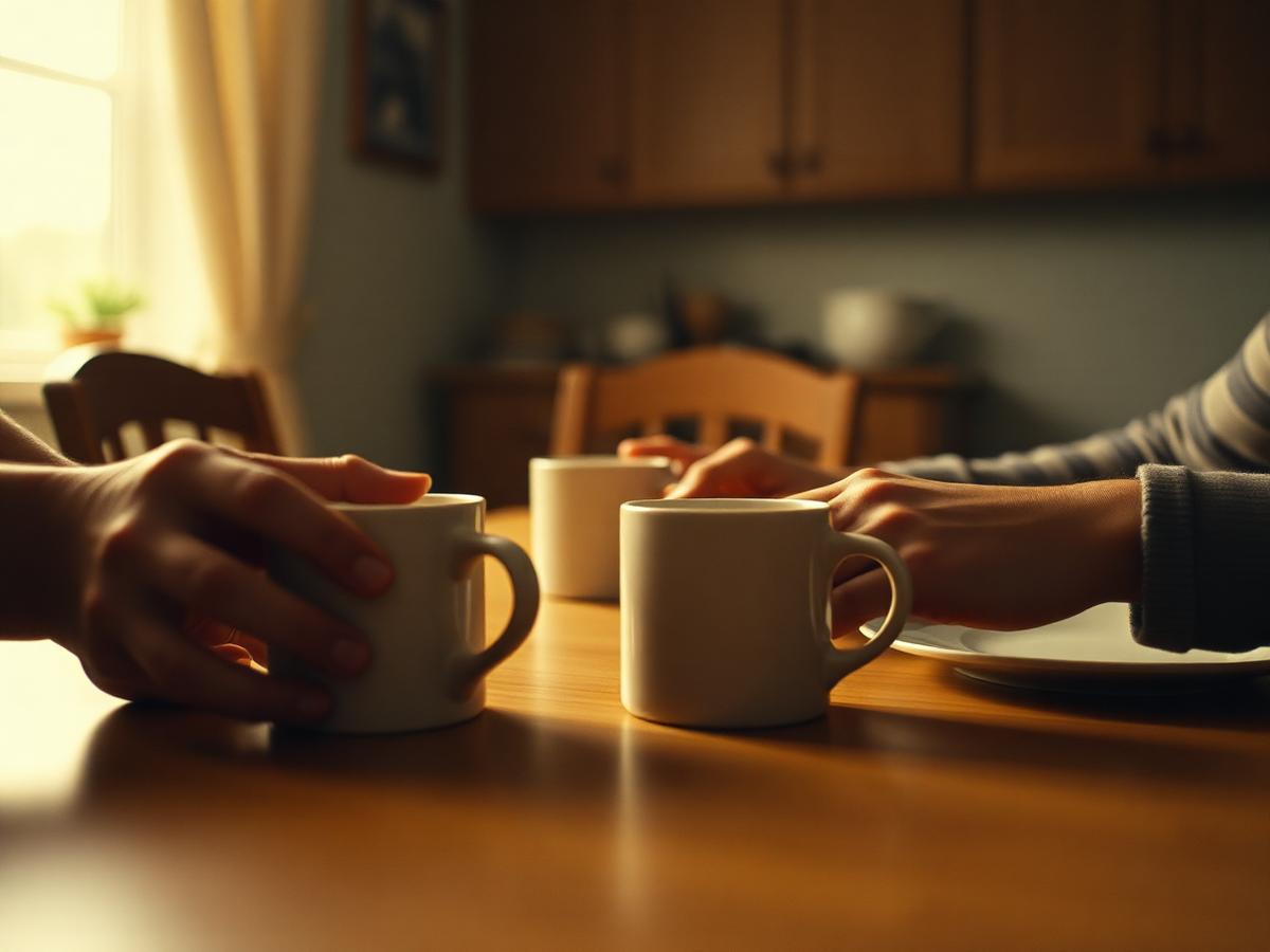 Keukentafel in een gezinswoning